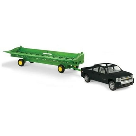 - TOMY John Deere Big Farm 1:16 Chevy Pickup with John Deere 512C Corn Head and Header Cart