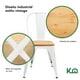 thumbnail image 3 of Set De 2 Sillas Tolix Con Asiento De Madera Para Comedor Interior Exterior blanco, 3 of 9