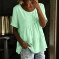 thumbnail image 4 of Womens Summer Tops Oversized Peplum Solid Loose Casual Blouse Cute Summer Tops, 4 of 4
