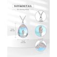 thumbnail image 4 of CACA LADY Father Daughter Necklace 925 Sterling Silver Daughter Necklace from Dad Moonstone Birthday Mother's Day Jewelry, 4 of 6