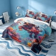 thumbnail image 3 of Erosebridal Ocean Dog Bed Spread Queen, Sea Pet Queen Coverlet Set, Polka Dots Reversible 3pcs, 1 Quilt and 2 Pillowcases, 3 of 7