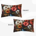 thumbnail image 3 of Haiem Pillowcase for Hair and Skin Queen - Elegant Floral Vase Painting Printed Soft Pillowcase with Envelope Closure-20"x30", 3 of 8