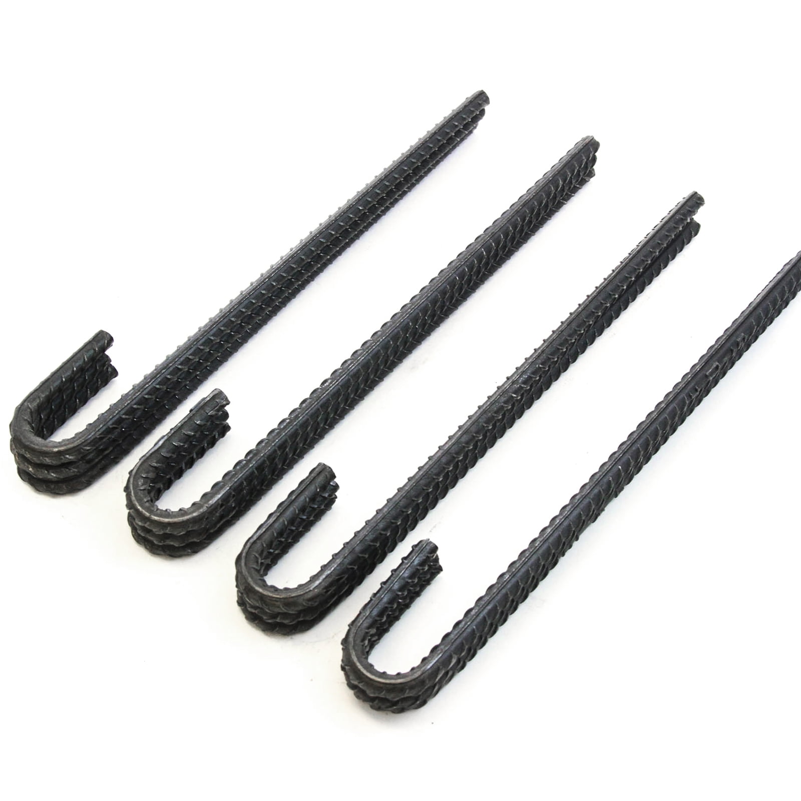 12 Steel Rebar Ground Stakes J Hook Heavy Duty 12 Inches Deer Fence