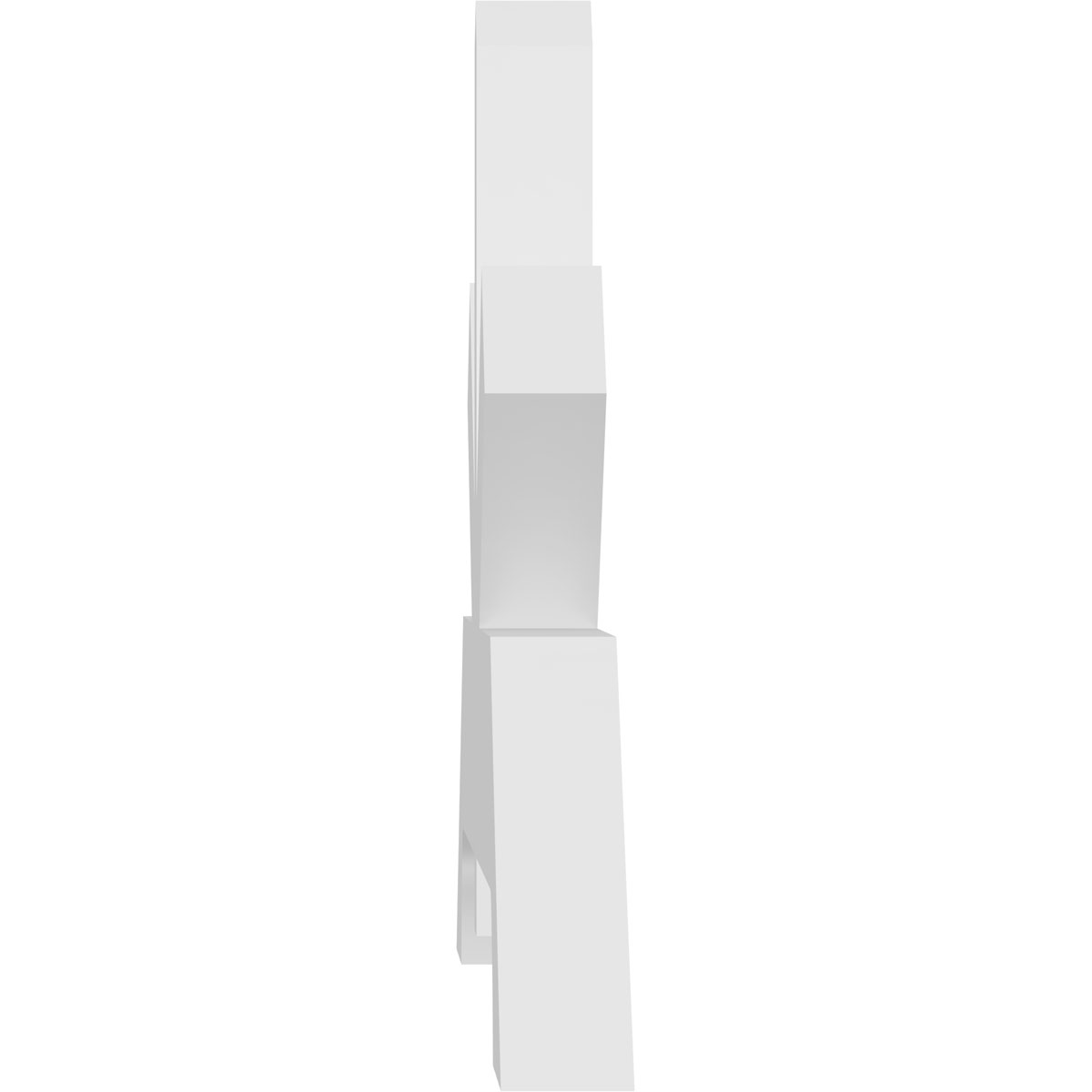 84"W x 17 1/2"H x 2"D x 4"F, 5/12 Pitch, Vanguard Architectural Grade PVC Gable Bracket