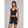thumbnail image 6 of PISONIC 2 Piece Workout Sets for Women Cross Back V Neck Tank Top Matching High Waist Biker Shorts Gym Sets, 6 of 8