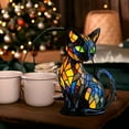thumbnail image 4 of Cat Lamp Stained Glass, Vintage Resin Animal Lamps Tabletop Night Light, for Living Room Bedroom Home Office Decor, for Cats Lovers, 4 of 7