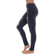 thumbnail image 2 of Just Love Women’s Ripped Denim Jeggings – Stretch Pull-On Jean Leggings, Skinny Fit Jegging Pants (Medium Ripped Denim, Small), 2 of 3