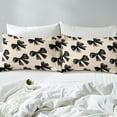 thumbnail image 2 of Bow Bedding Set King Black Bow Tie Sheet Set Teen Adults Room Decor,Watercolor Bowknot Bed Sheets Black White Simple Decor 1 Fitted Sheet 1 Flat Sheet 2 Pillow Cases, 2 of 6