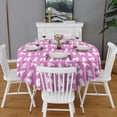 thumbnail image 2 of Cute Cartoon Poodle Dogs Round Tablecloth 60"x60",Wrinkle Wipeable Table Cloth for Kitchen Dining Room Picnic Patio Party, 2 of 6