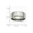 thumbnail image 6 of Solid Stainless Steel Beveled Edge 8mm Men's Plain Classic Wedding Band Ring Comfort-Fit Size 7, 6 of 7