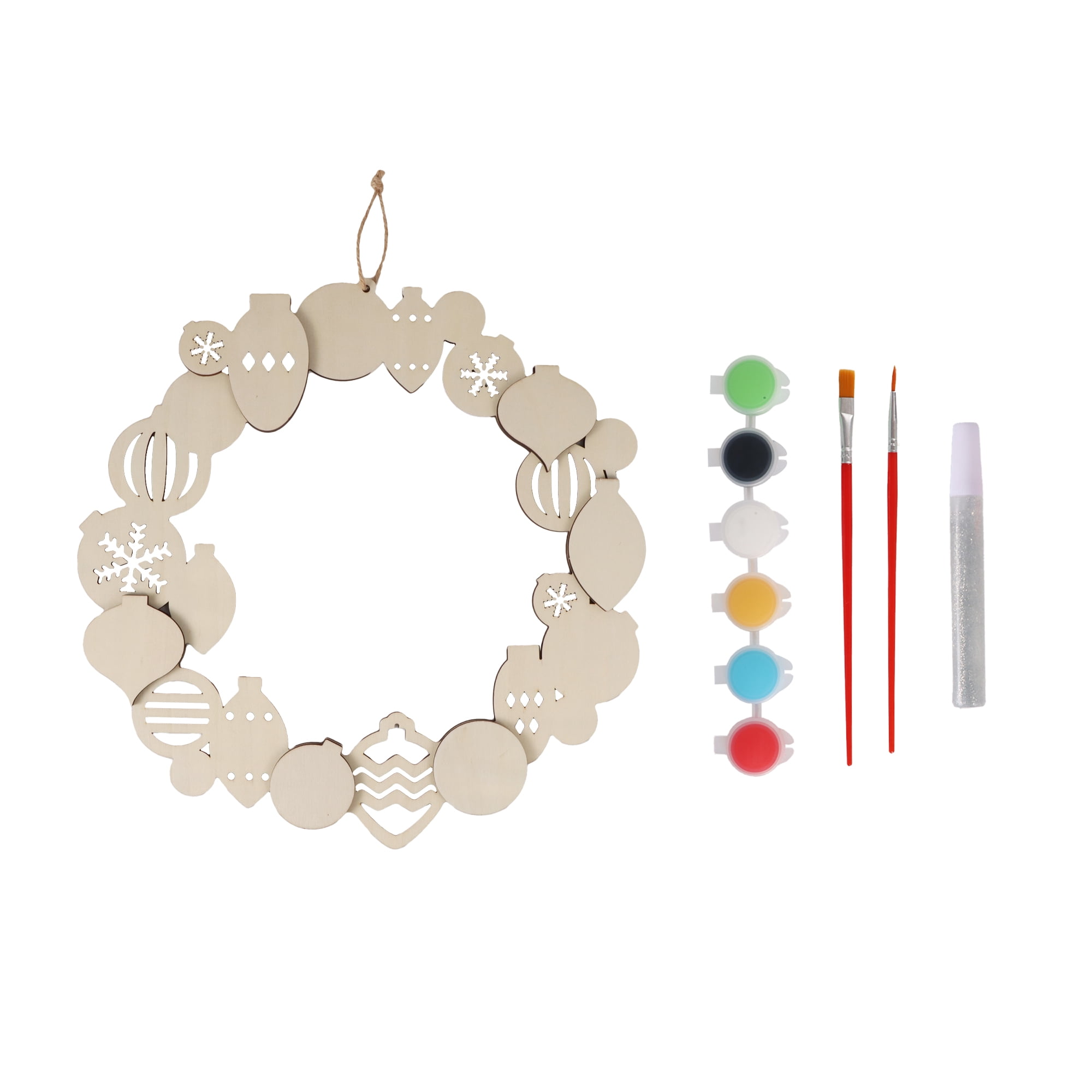 Hello Hobby Ornament Wreath, Unfinished Plywood Wreath, 15 in. x 0.35 in. x 15 in.