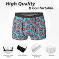 thumbnail image 2 of Men's Boxer Briefs, Red & Blue Lobster Print Soft Comfy Mens Underwear Boxer Briefs Breathable With Widen Waist, 2 of 7