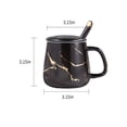 thumbnail image 4 of Billuyoard Taza de cerámica nórdica, tazas creativas de café, taza de lujo con asa, cuchara, tazas para restaurante, suministros para beber en el hogar, Juegos de servir café y té Tipo 1 Billuyoard HA080834-01, 4 of 6