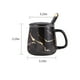 thumbnail image 4 of Naiovety Taza de cerámica para café, té, leche, agua, recipiente para avena, taza con asa, cuchara, porcelana, restaurante, suministros para Juegos de servir café y té Tipo 2, 4 of 6