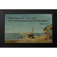 thumbnail image 2 of ArtsyQuotes 18x13 Black Modern Framed Museum Art Print Titled - Bible Verse Quote Matthew 4:19, Konstantinos Volanakis - The Fishermans Home on the Beach, 2 of 5