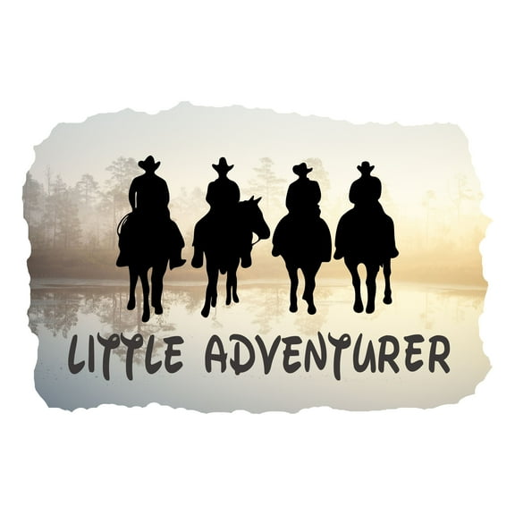 Country / Western / Cowgirl Wall Decals for Boys Bedroom - Western Cowboys on Horses Cowboy DIY & Creativity Boy Girl Bedroom Wall Sticker - Size: 10 In x 7 In