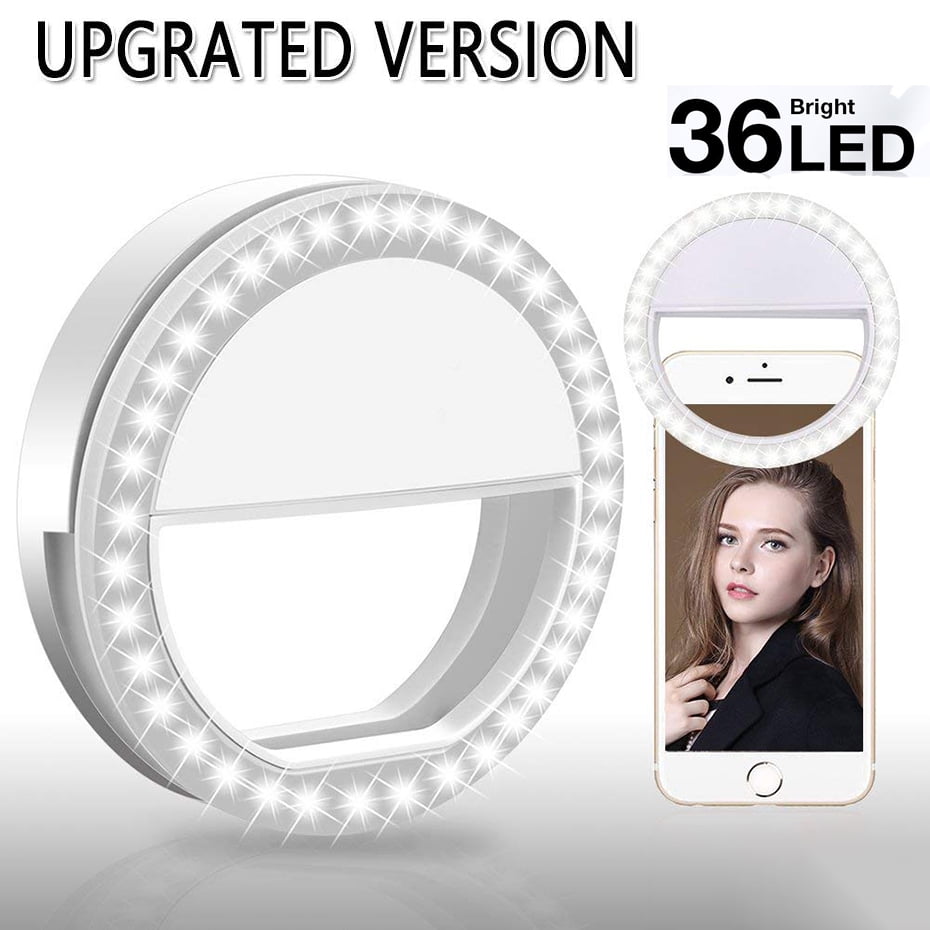 Selfie Portable LED Ring Light Flash For Apple iPhone Sumsung HTC Phone