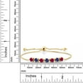 thumbnail image 2 of Gem Stone King 2.65 Ct Red Created Ruby Blue Created Sapphire 18K Yellow Gold Plated Silver Bracelet for Women, 2 of 3