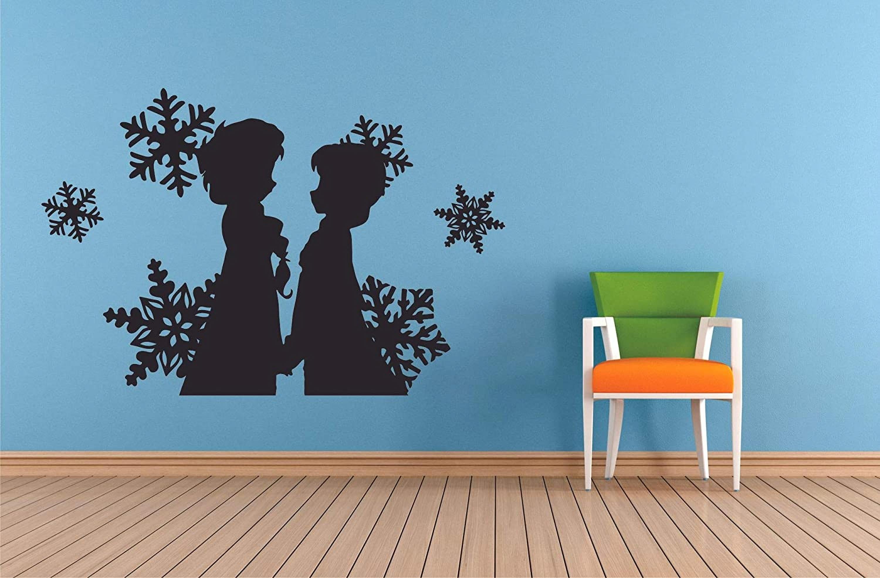 Anna and Elsa Frozen Wall Decals For Kids Rooms Let It Go Decor Girls