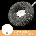thumbnail image 3 of FOMIYES Dish Brush with Handle, Plated Silver, 304 Stainless, Kitchen Scrub Brush for Pots and Pans, 3 of 7