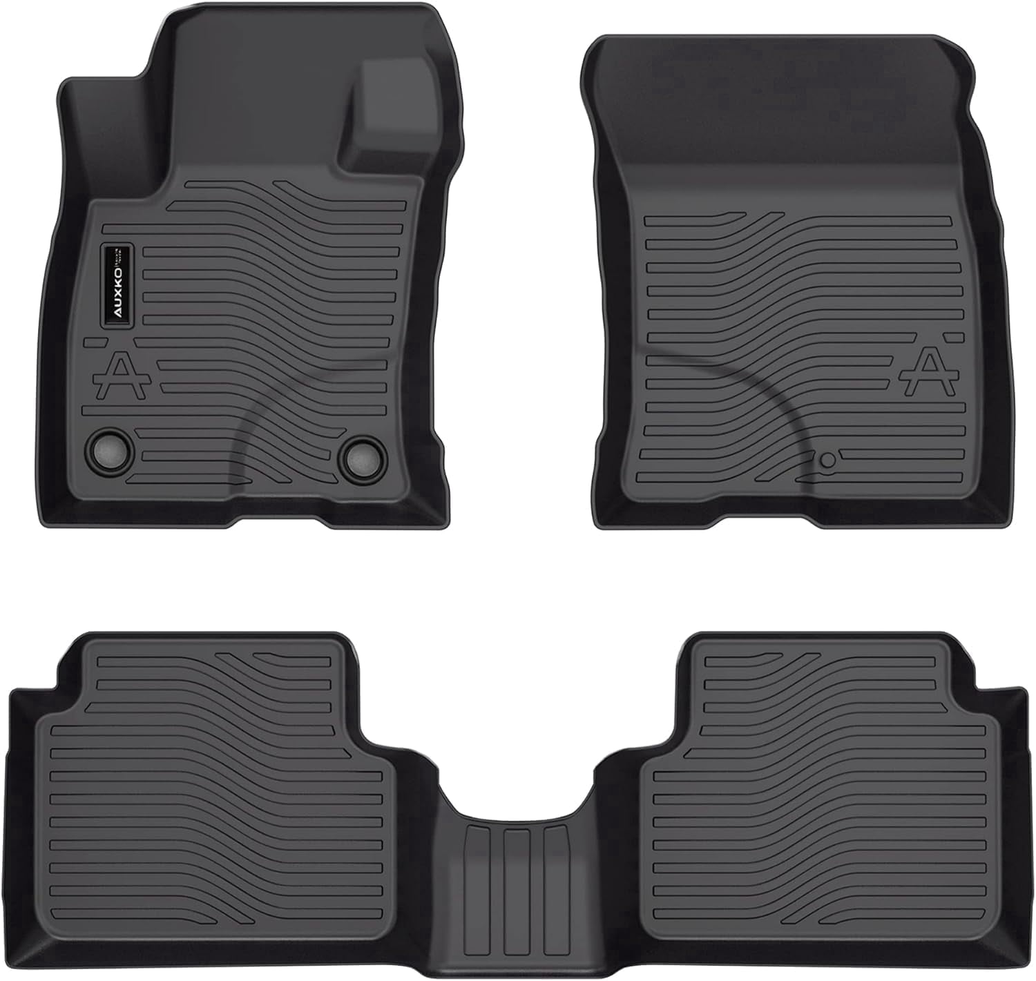 Auxko All Weather Floor Mats for Ford Maverick Gasoline 2022-2025 2026 & Bronco Sport 2021-2026 TPE Liners Maverick Bronco Sport Accessories Set All Season Odorless Anti-Slip Floor Mats