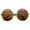 Brown Tortoise / Brown, variant on sunglassLA - Women's High Fashion Eyelid Metal Frame Oversize Round Sunglasses - 58mm