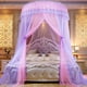 thumbnail image 1 of Mosquitera colgante de tela estilo princesa con forma de cúpula para cama, estilo europeo, con alambre de hierro, para colocar en el suelo, para adultos de 1,2 m, 1 of 6