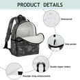 thumbnail image 2 of Celestial Goth Students Backpack with Steampunk Moon, Star, and Sunburst Design, Ethereal Cosmic Art Print, Adjustable Chest Strap and Large Capacity for s, 2 of 6