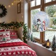 thumbnail image 3 of Welcome Sign for Front Door, Blue Christmas Snowman Round Metal Wall Art Wreaths, Winter Xmas Tree Cardinal on Branch Outdoor Indoor Wall Hanging Sign for Porch Decor Housewarming Gifts 11.8 Inch, 3 of 8