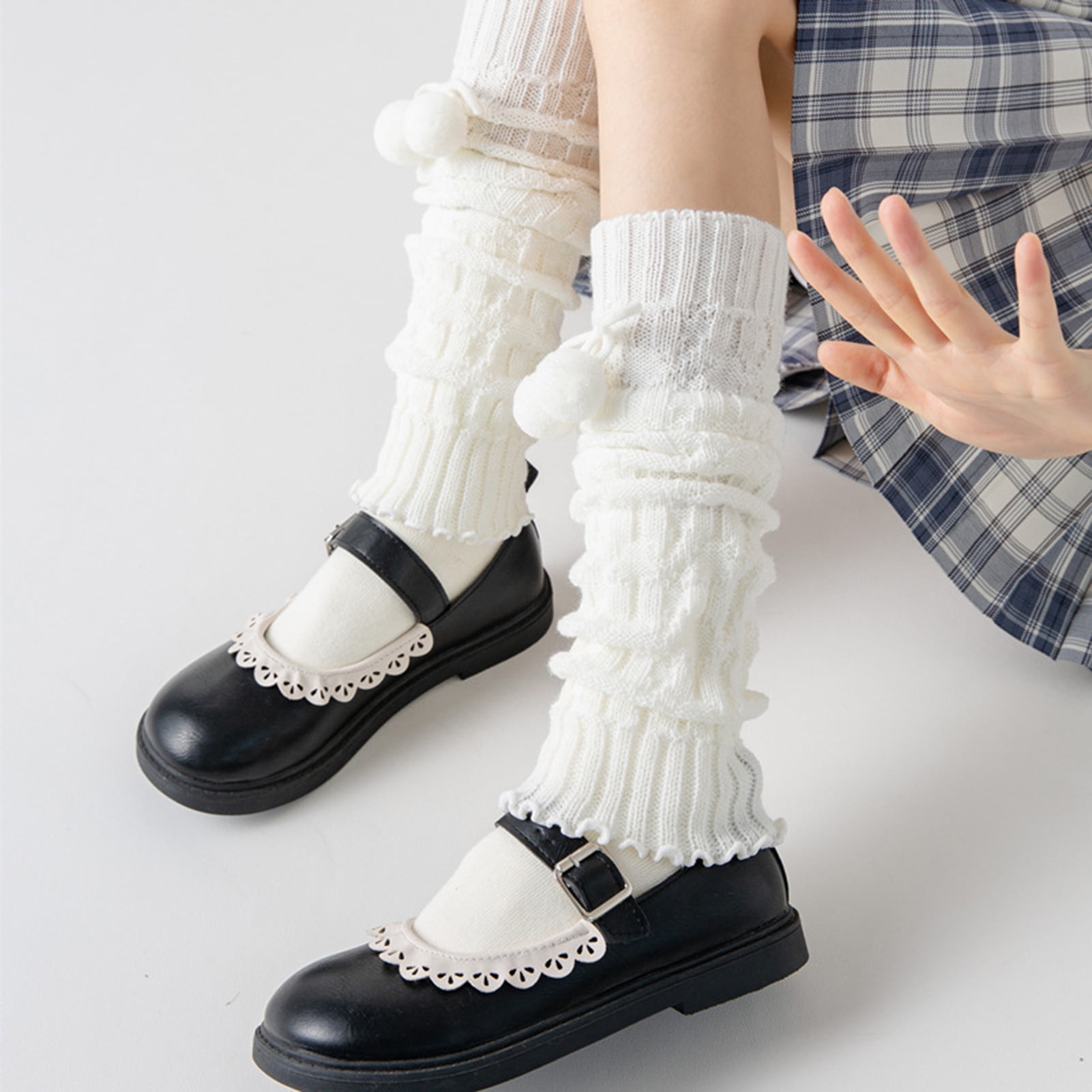 GXSR Leg Warmers Kawaii Goth Stacked Leg Warmer of Japanese Style for