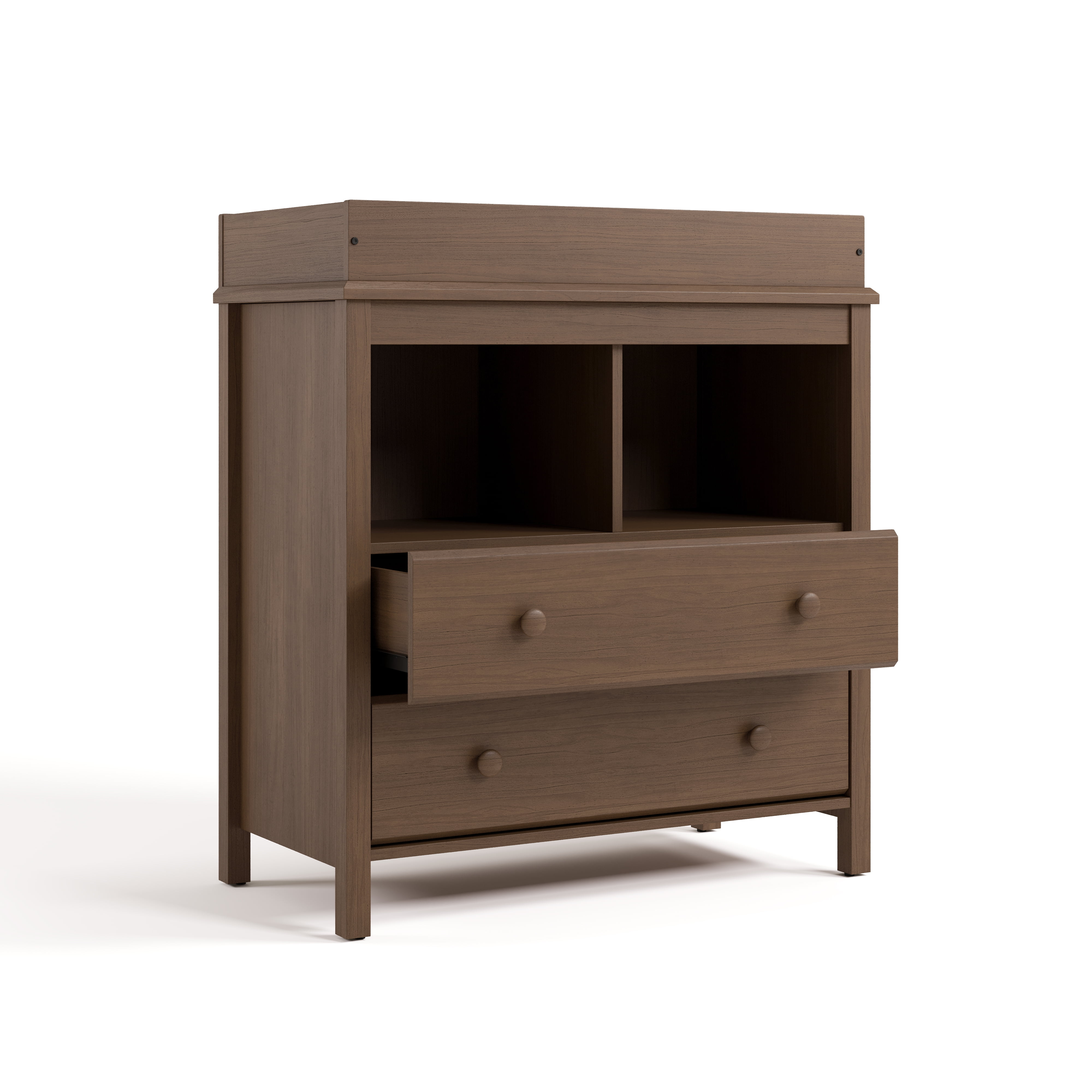 Storkcraft Alpine 2-Drawer Infant Changing Table Dresser, Hazelnut