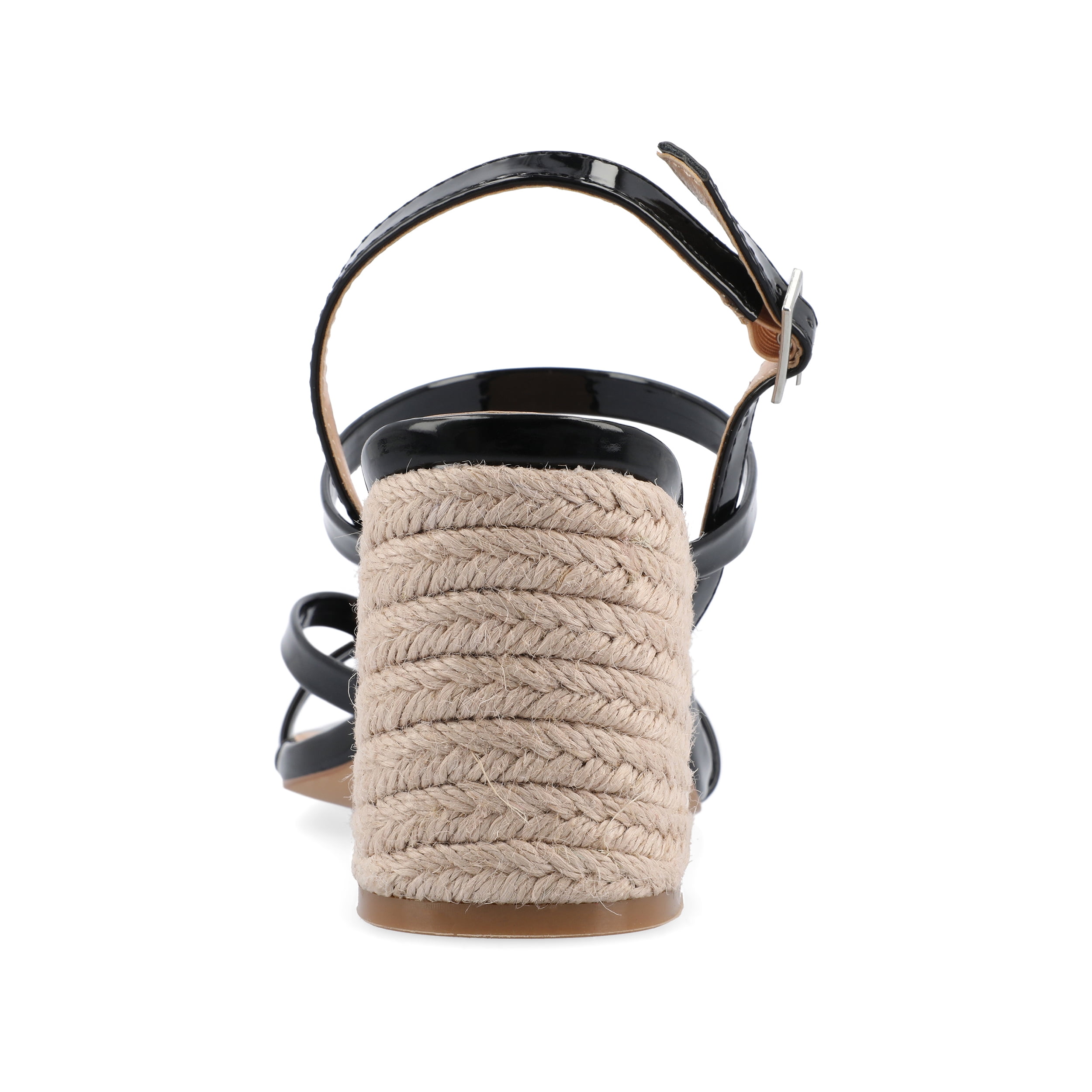 Journee Womens Olivina Jute Covered Block Heel Dress Sandals