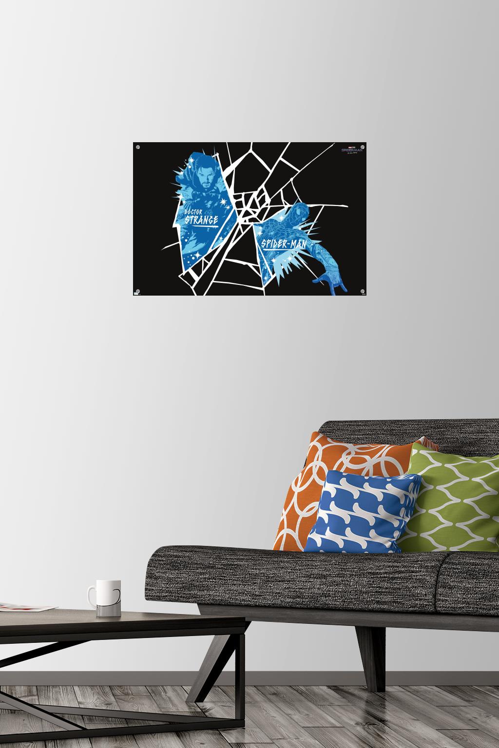 Marvel Spider-Man: No Way Home - Web Wall Poster with Pushpins, 14.725" x 22.375"