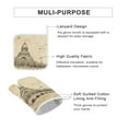 thumbnail image 3 of Eiffel Tower Oven Mitts And Pot Holders Sets of 4 Oven Gloves Set Potholders for Kitchen Cooking Baking Grilling Anti Scald Hot Pads And Heat Resistant, 3 of 6
