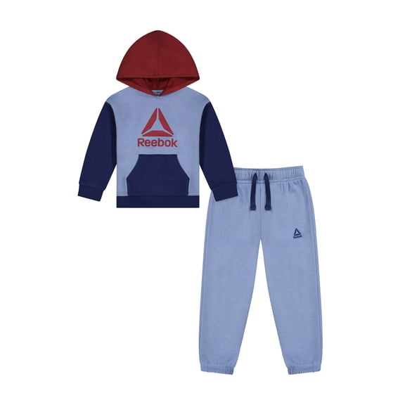 Reebok Toddlers’ Game Day Colorblocked Fleece Hoodie & Jogger Set, Sizes 12M - 5T