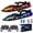 2 Batteries, variant on Tigozz Remote Control Boat for Pools, Red and Blue Remote Boats Set with LED Lights, 2 Batteries, Water Sensor, 2.4GHz Toy Gift Ages 6+