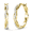 Yellow Gold, variant on Cate & Chloe Lauren 18k White Gold Plated 22mm Hoop Earrings with Swarovski Crystals for Women