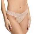 thumbnail image 2 of Hanky Panky Original Rise Cotton Thong with Lace (891801),Chai, 2 of 6