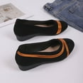 thumbnail image 4 of Wensltd Fashion Round Toe Flat Shoes for Women Breathable Soft Sole Casual Low Heel Spring Work Loafers, 4 of 9