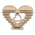 thumbnail image 1 of Support à Chocolat en Bois Support à Chocolat en Bois Cœur Mini Support à Gâteau Porte-Cupcake Résultats Impressionnants, 1 of 5