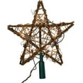 thumbnail image 3 of Kurt Adler 10 Light Indoor Rattan Natural Star Treetop, 3 of 4