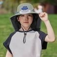 thumbnail image 5 of BRGZLK Solar Fan Hat for Kids Summer Big Brimmed Shawl Fisherman'S Hat Quick Drying Cooling Fan Sunshade Hat Outdoor Sunscreen Hat Army Green Free Size, 5 of 5