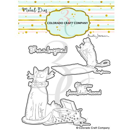 UPC: 0810043854313 | Colorado Craft Company Metal Die Set-Thank You Kindly-By Anita Jeram