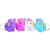 Cp You Get 1 Squeeze Pooping Glitter Unicorn Keychain Clip Toy ( Color will Vary )