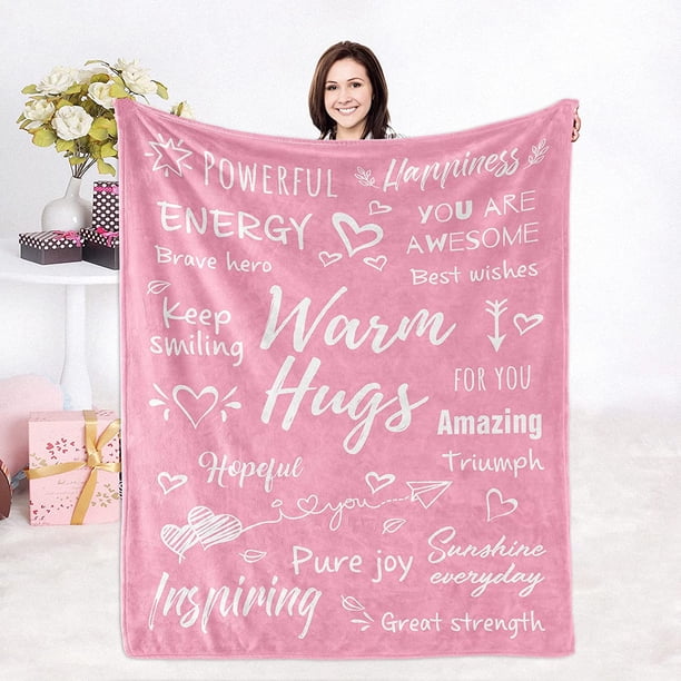 LHSHID Get Well Soon Gifts for Women Inspirational Gifts for Women Couragement Compassion Purple Throw Blanket Warm Hugs Gifts for Women Friend Mom Wife Daughter Sister Colleague 50x60in