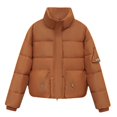 thumbnail image 2 of Chaqueta de algodón corta y pequeña con cuello alto suelto, chaqueta de algodón para mujer, 2 of 6