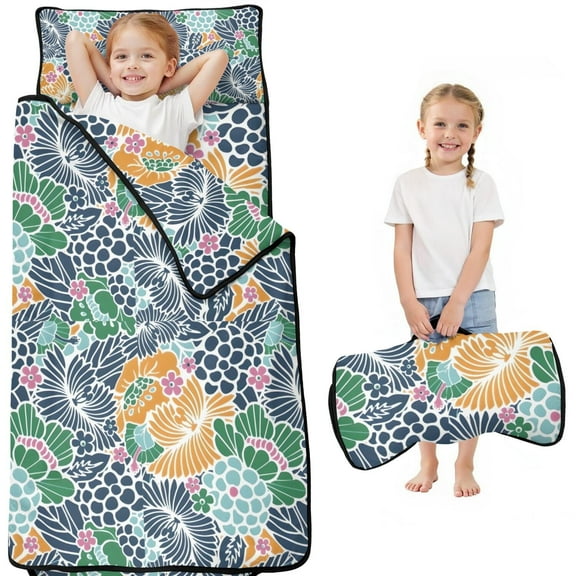 Pioneer Flower Floral Print Pattern Toddler Nap Mats for Kids Preschool,Sleeping Mat Bag or Kids,Toddler Sleeping Bag,Toddler Nap Mat or Daycare