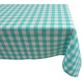 thumbnail image 1 of Yourtablecloth 100% Cotton Checkered Buffalo Plaid Tablecloth for Home, Restaurants, Cafs Be it for Everyday Dinner Picnic or Occasions Like Thanksgiving 60 x 104 Rectangle/Oblong Aqua and White, 1 of 5