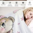 thumbnail image 3 of Comio Teddy Bear, Star, Cloud Flannel Blanket Eye-catching Design Perfect for All Seasons 40x50in, 3 of 6