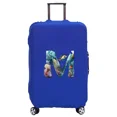 thumbnail image 1 of Housse de Valise Lavable Housse de Protection Anti-Rayures Housse Adaptée pour Motif Imprimé Poisson Lettre Convient 18-32 Pouces 8fish Lettre m L, 1 of 6
